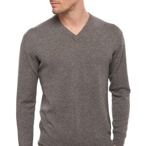Banana Republic Gray V-Neck Sweater – Silk/Cashmere/Cotton - xl
